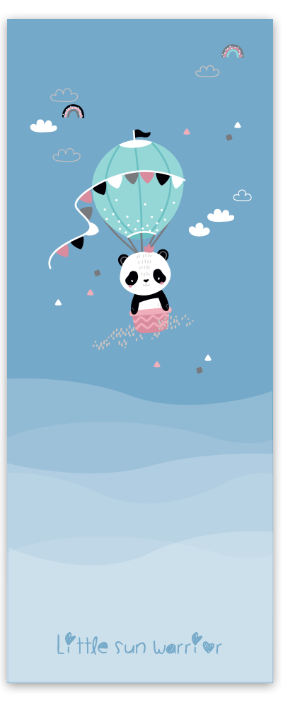 Cute Sky Panda Kids Yoga Mat