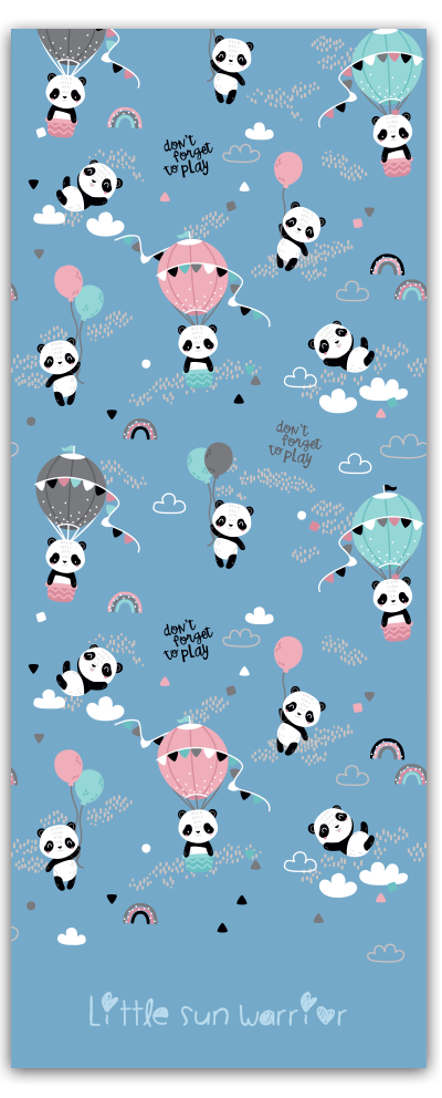 Cute Pandas Kids Yoga Mat